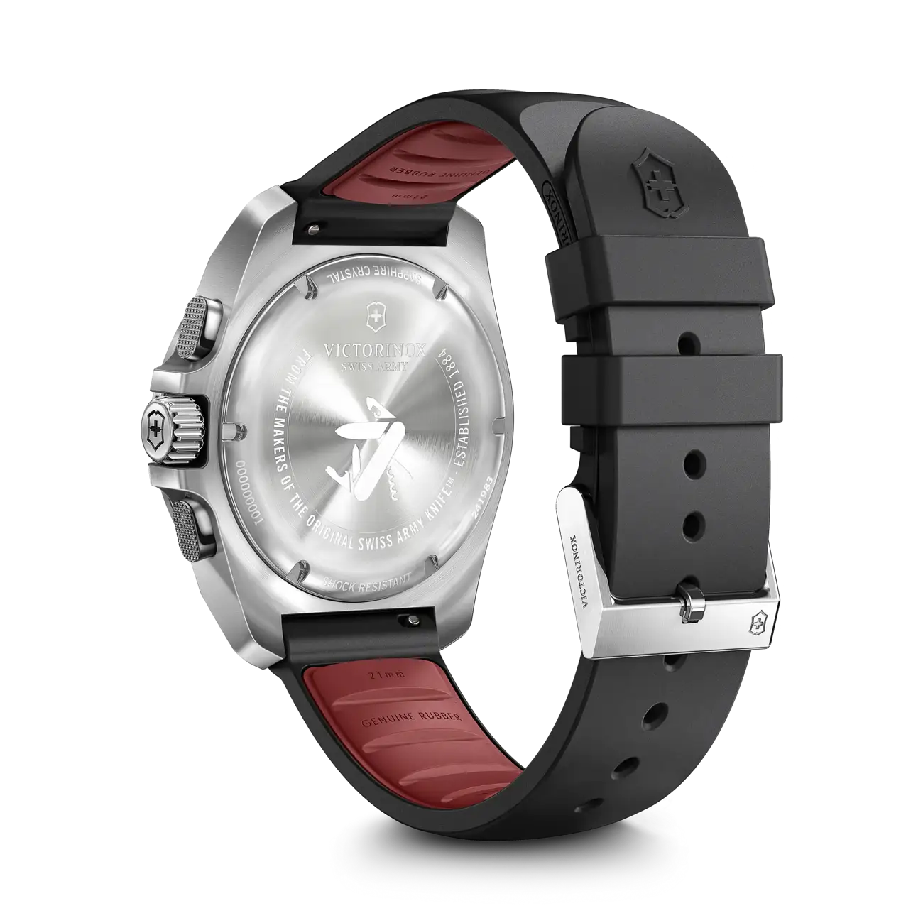 Victorinox I.N.O.X. Chronograph 43 MM SS Black Dial Watch 241983