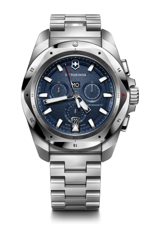 Victorinox I.N.O.X. Chronograph 43 MM SS Blue Dial Watch 241985