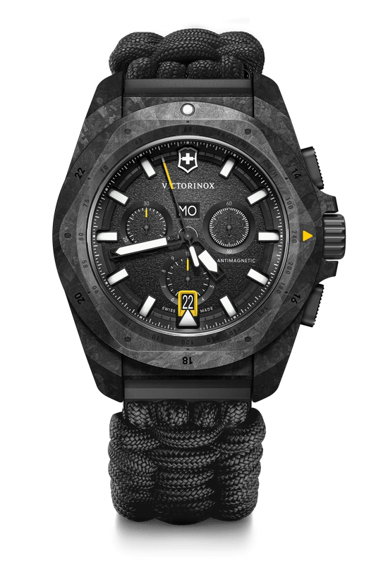 Victorinox I.N.O.X. Chronograph 43 MM Black Bracelet Black Dial Watch 241989.1