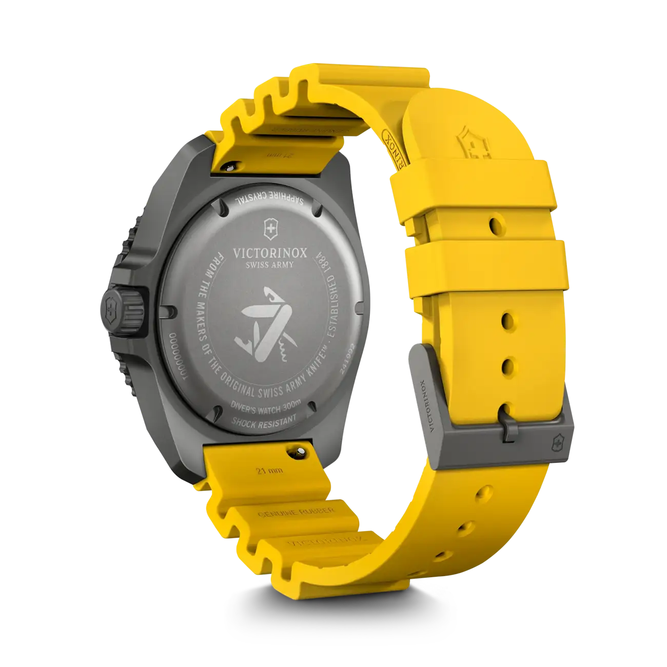 Victorinox Dive PRO Quartz 43 MM Yellow Bracelet Black Matt Dial Watch 241992