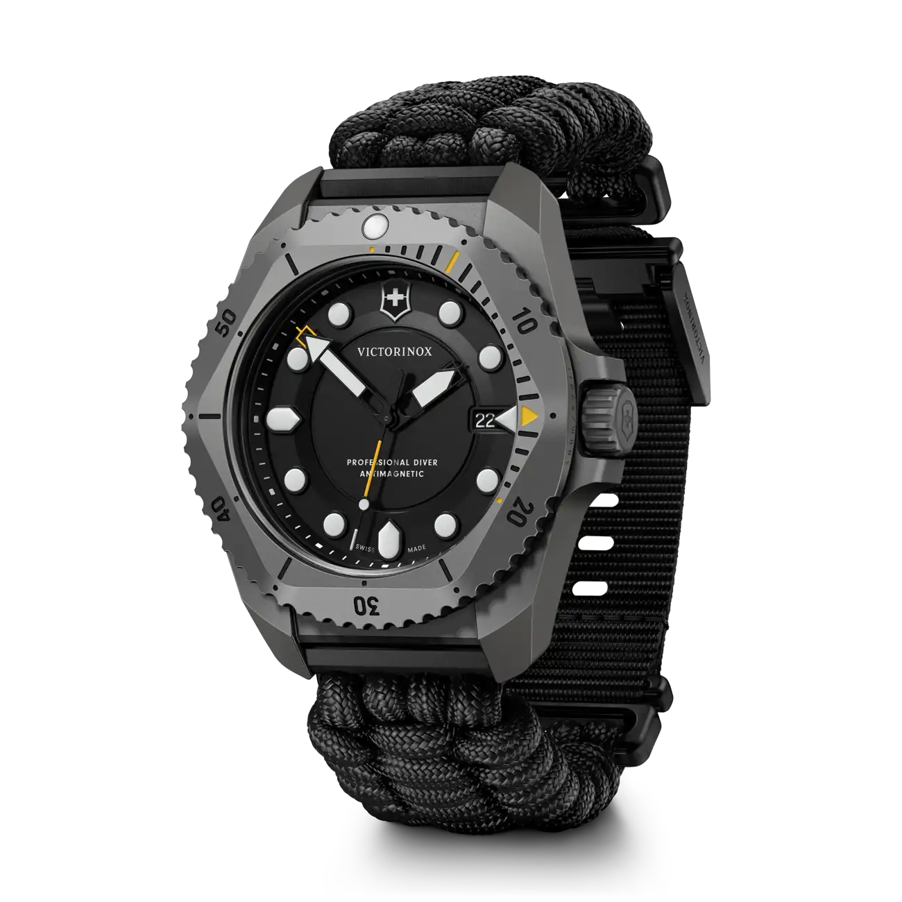 Victorinox Dive PRO Quartz 43 MM Black Bracelet Black Matt Dial Watch 241993.1