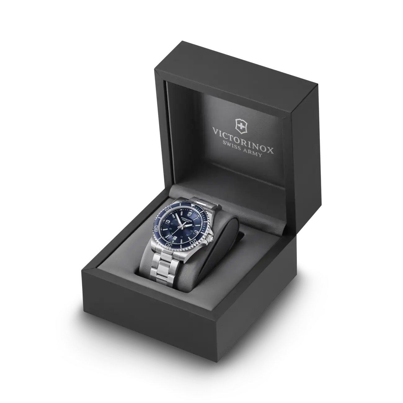 Victorinox Maverick Large Analog Quartz 43 MM SS Blue Dial Watch 242007