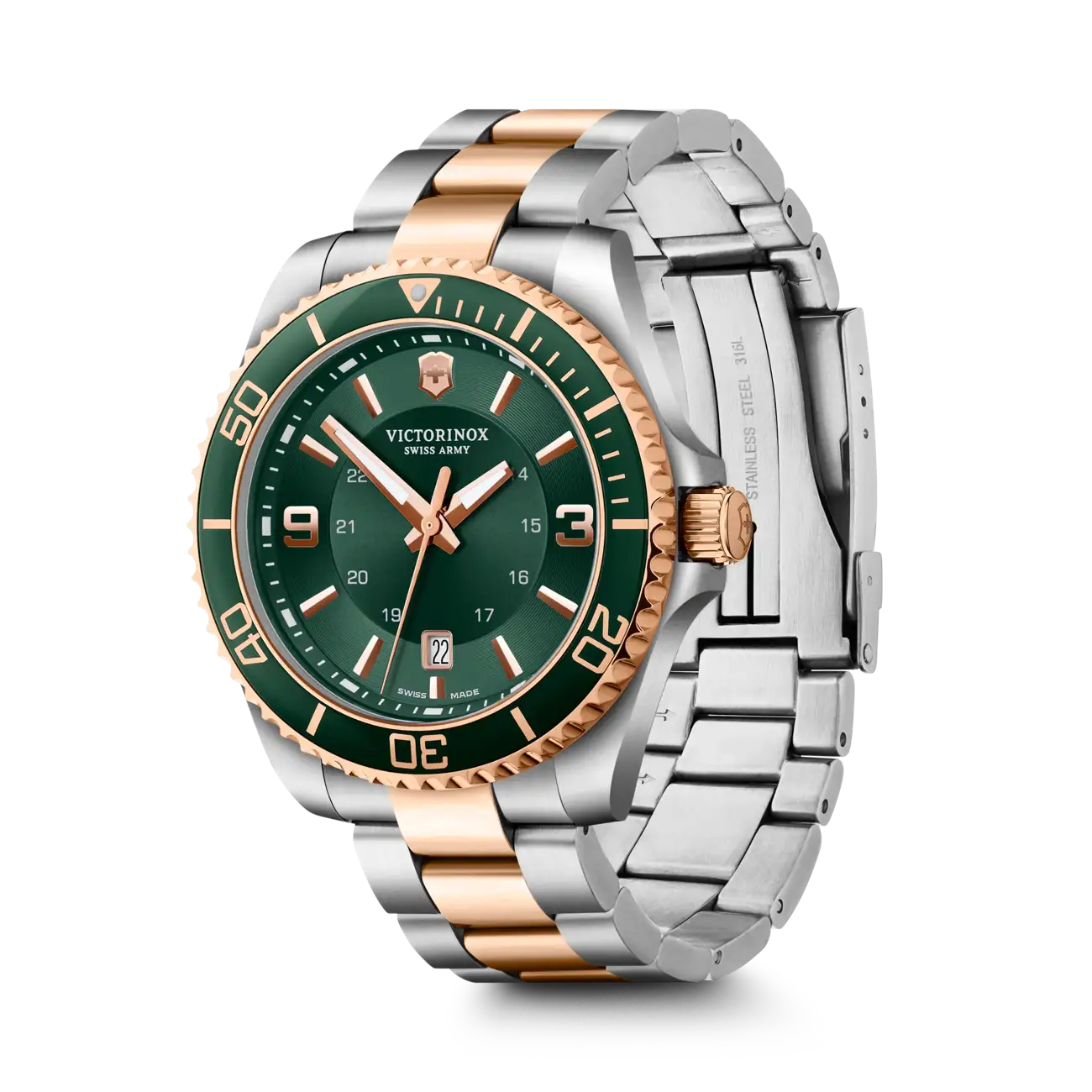 Victorinox Maverick Large 43 MM SS Sunray Brushed Dial Watch 242008