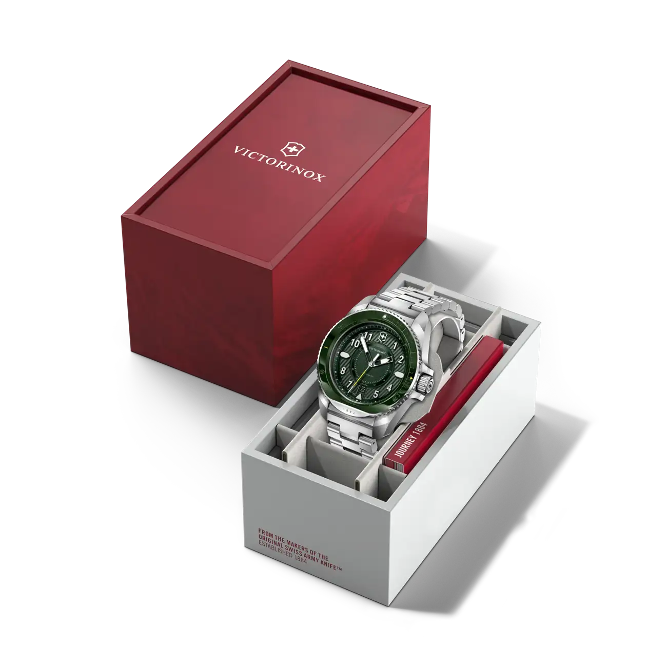 Victorinox Journey 1884 Automatic 43 MM Stainless Steel Green Dial Watch 242015