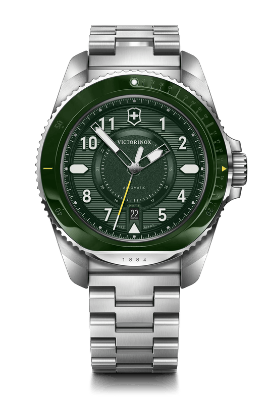 Victorinox Journey 1884 Automatic 43 MM Stainless Steel Green Dial Watch 242015