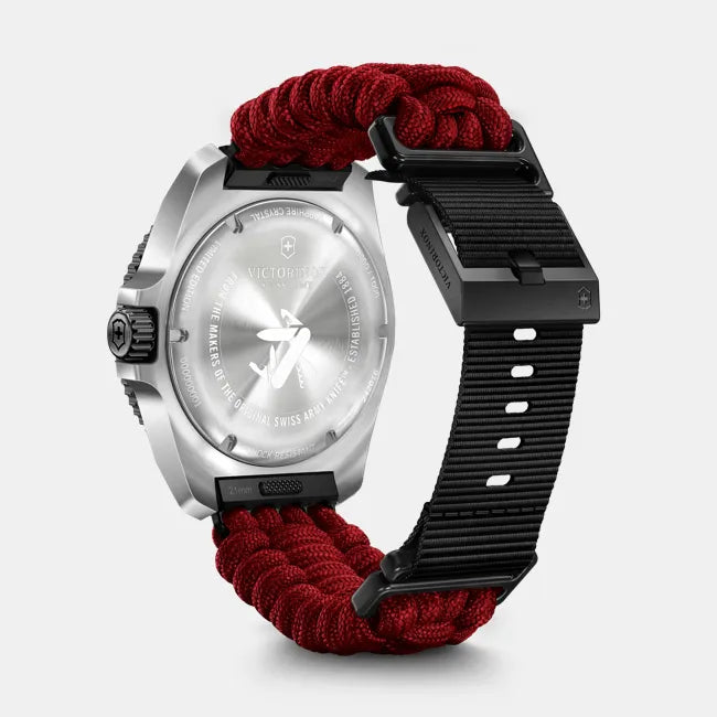 Victorinox Journey 1884 LE 43 MM SS Red Bracelet Black Dial Watch 242016.1