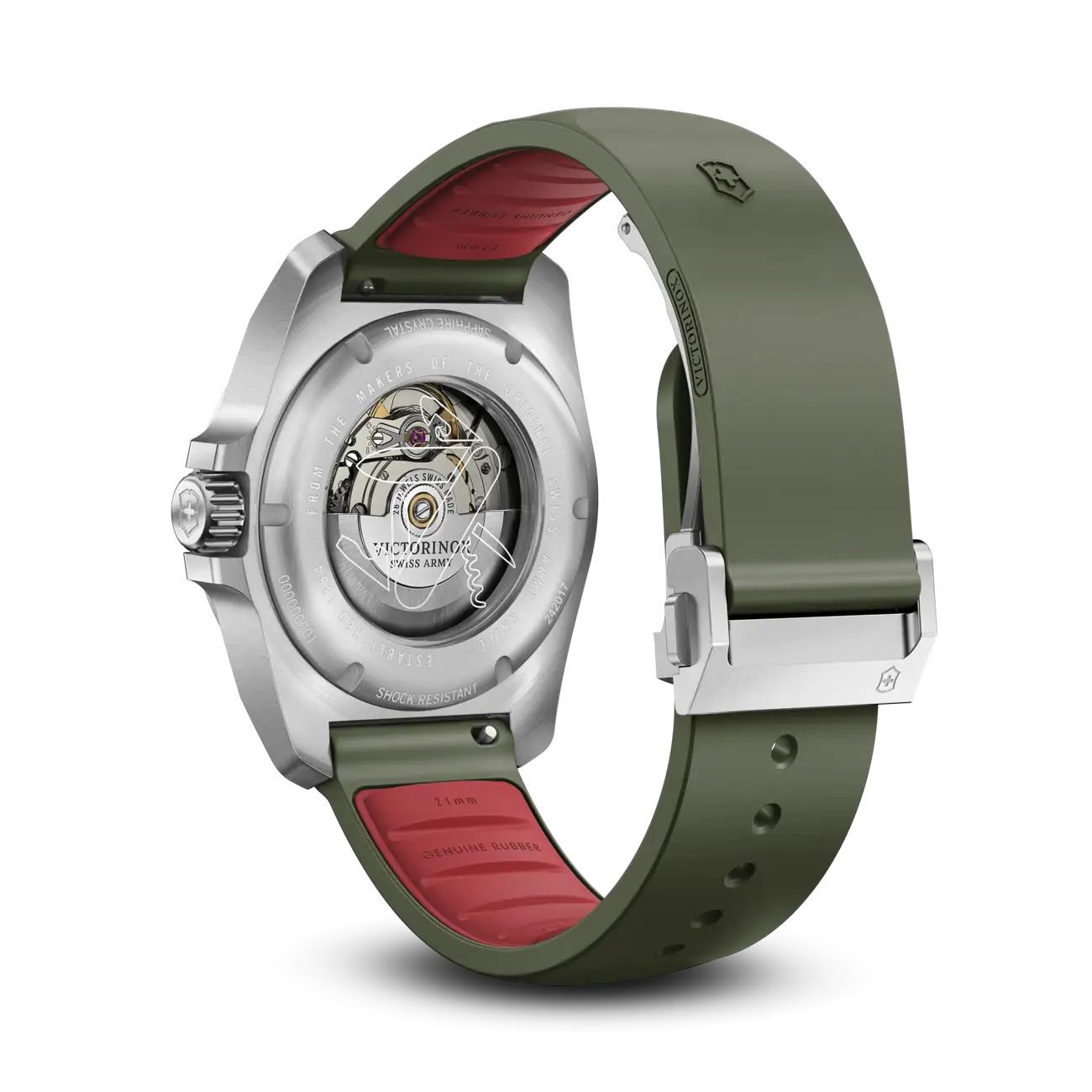 Victorinox I.N.O.X. Automatic 41 MM Green Bracelet Green Dial Watch 242017.1