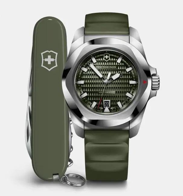 Victorinox I.N.O.X. Automatic 41 MM Green Bracelet Green Dial Watch 242017.1