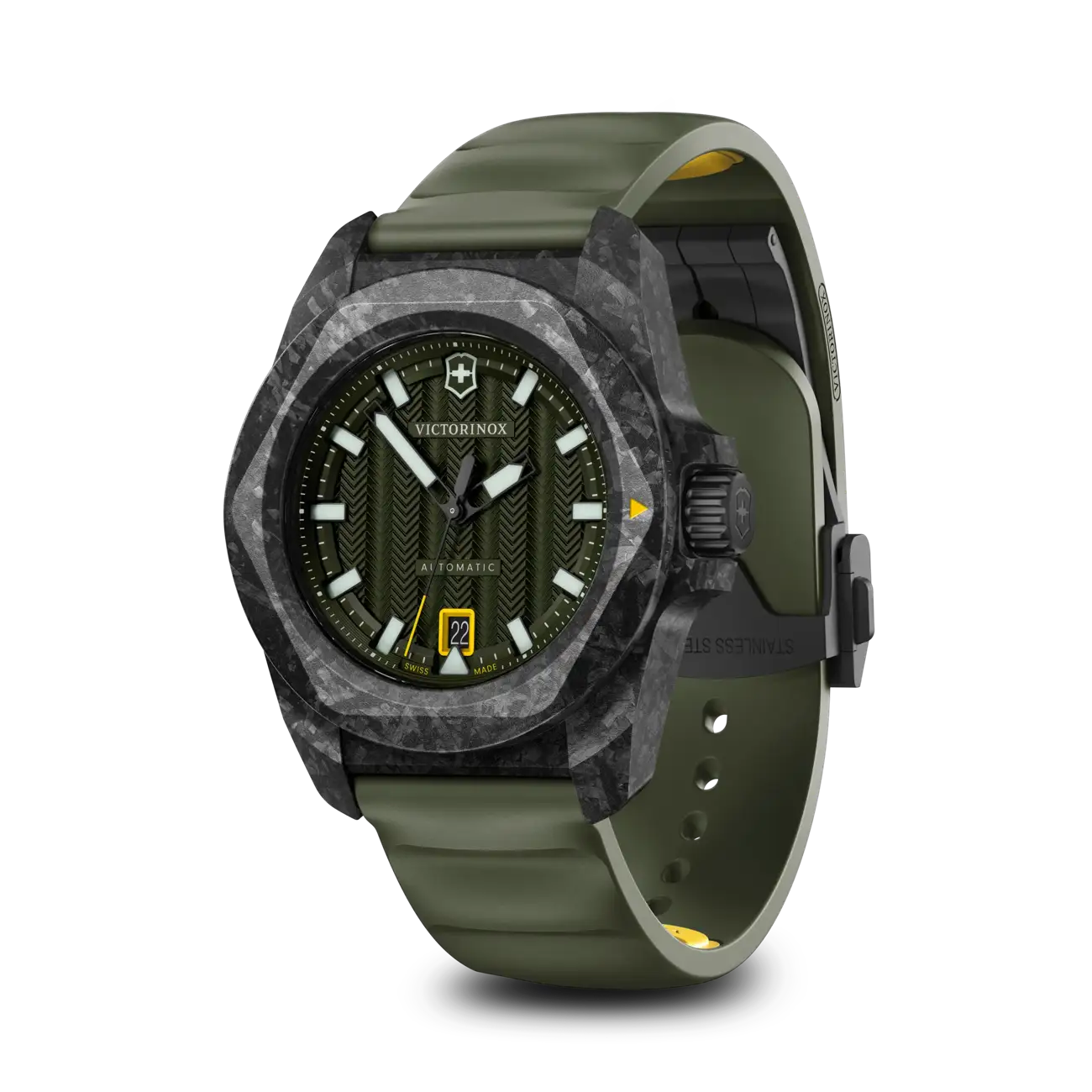 Victorinox I.N.O.X. Automatic 41 MM Green Bracelet Green Dial Watch 242021.1