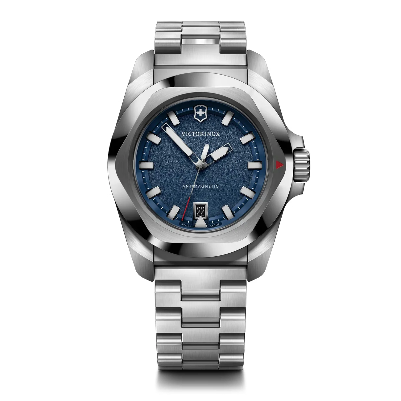 Victorinox I.N.O.X. Quartz 41 MM Stainless Steel Blue Dial Watch 242031