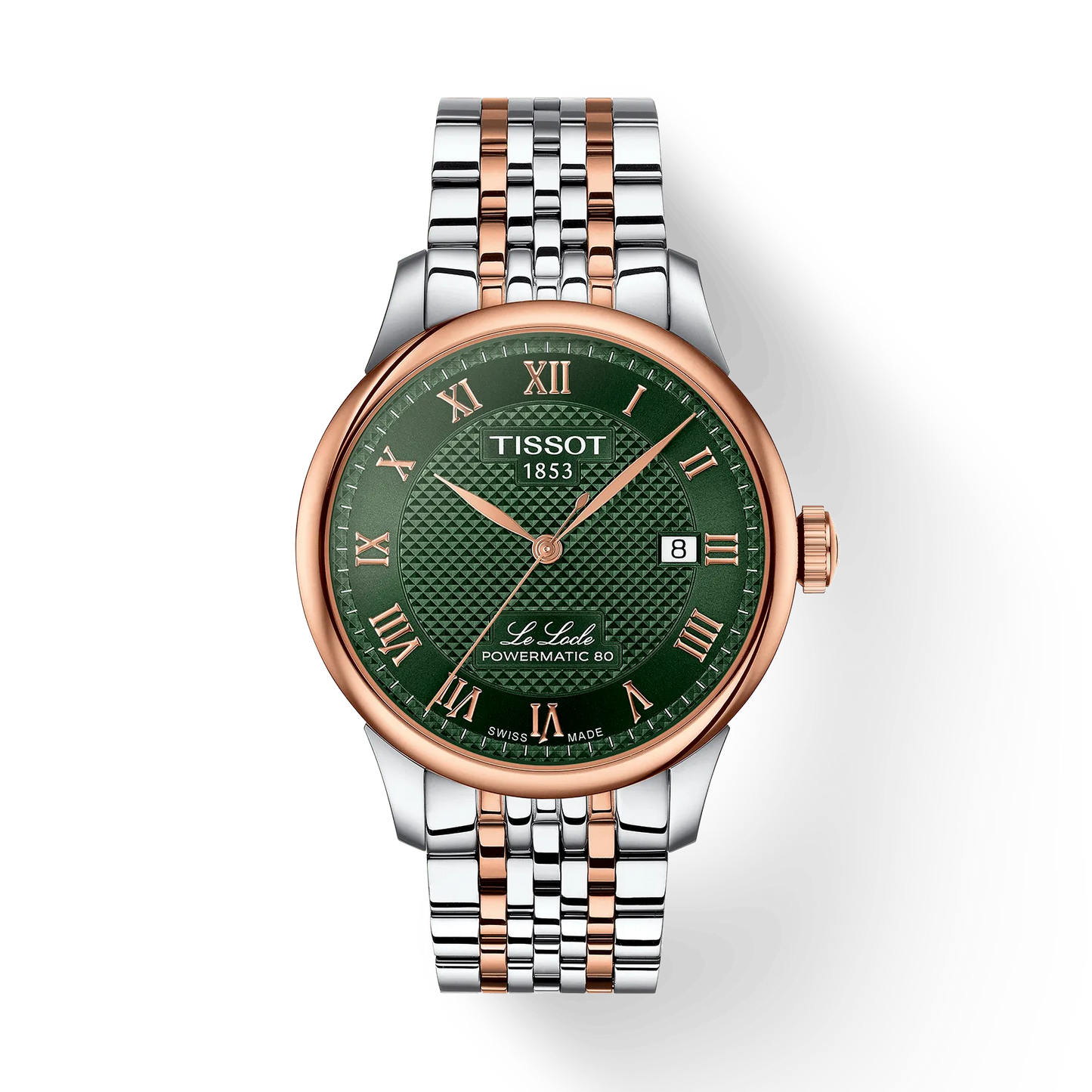*PRE-ORDER* Tissot Le Locle Powermatic 80 Open Heart 39.3 MM SS Auto Green Dial Watch T006.407.22.093.01