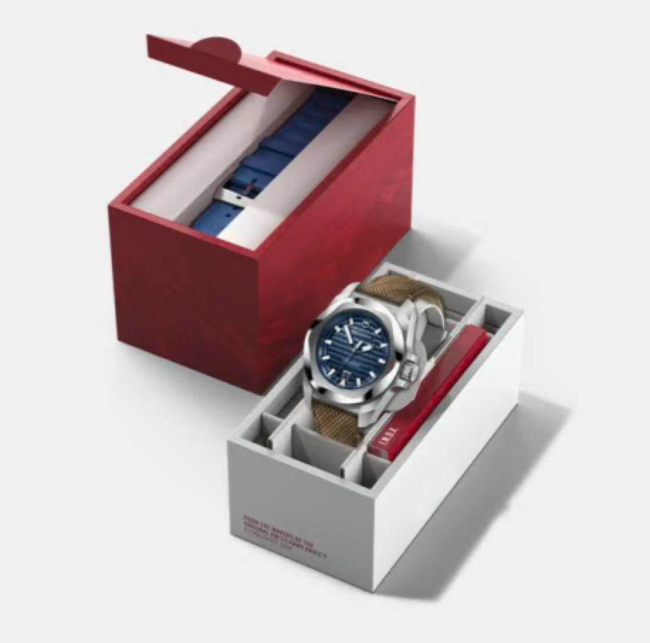 Victorinox I.N.O.X. Automatic 41 MM Brown Bracelet Blue Dial Watch 242018.1