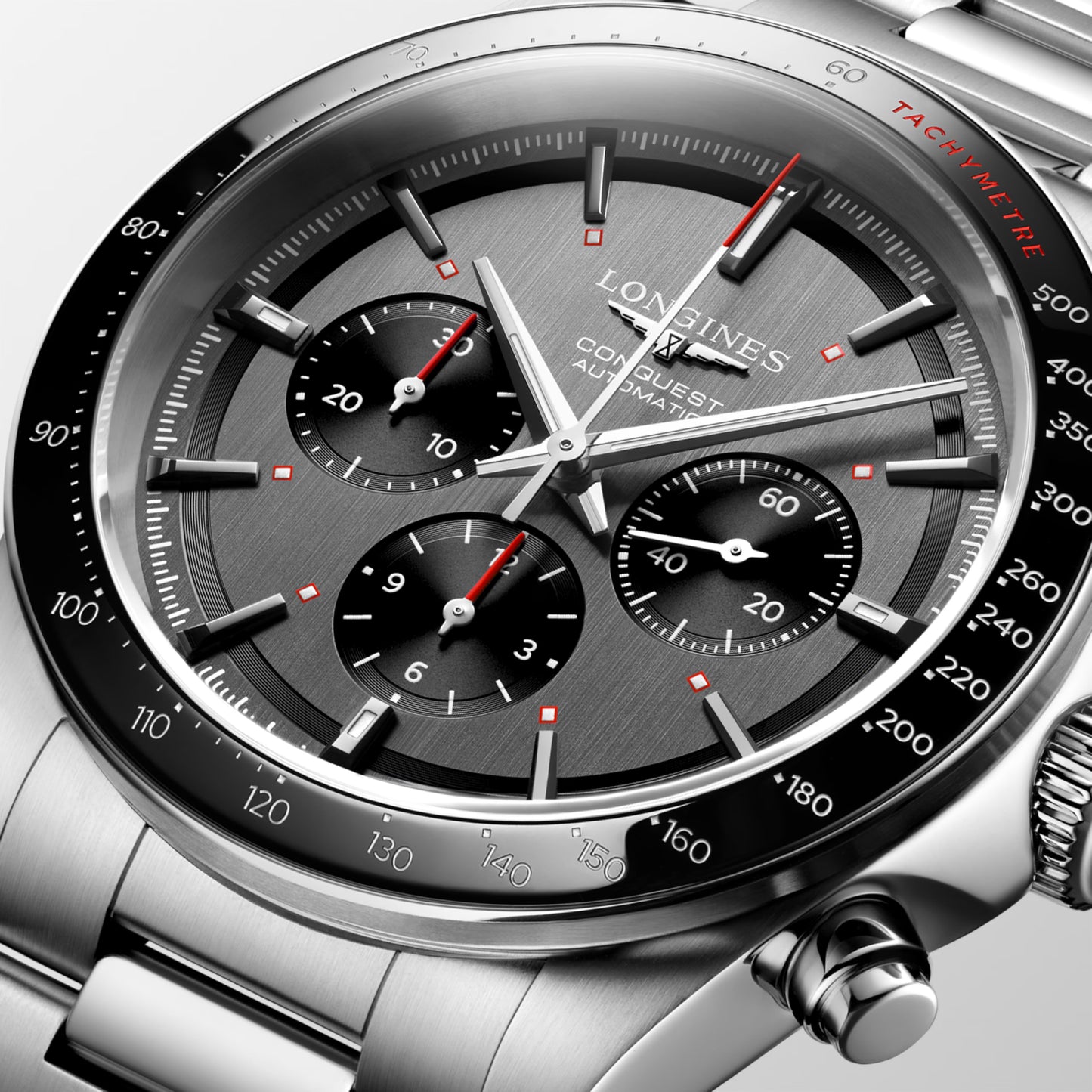 Longines Conquest Chrono SKI Edition 42 MM SS Grey Dial Automatic Watch L38364529