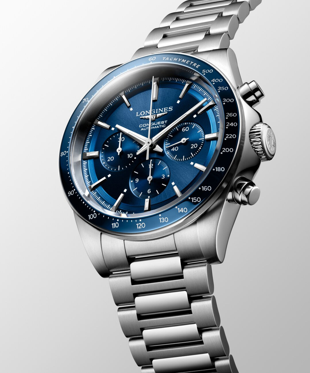 Longines Conquest Chronograph 42 MM  Stainless Steel Blue Dial Automatic Watch L38354926