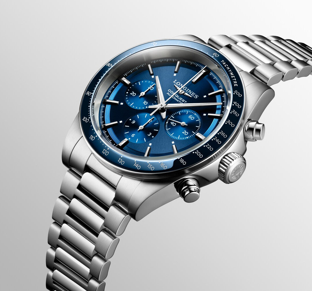 Longines Conquest Chronograph 42 MM  Stainless Steel Blue Dial Automatic Watch L38354926
