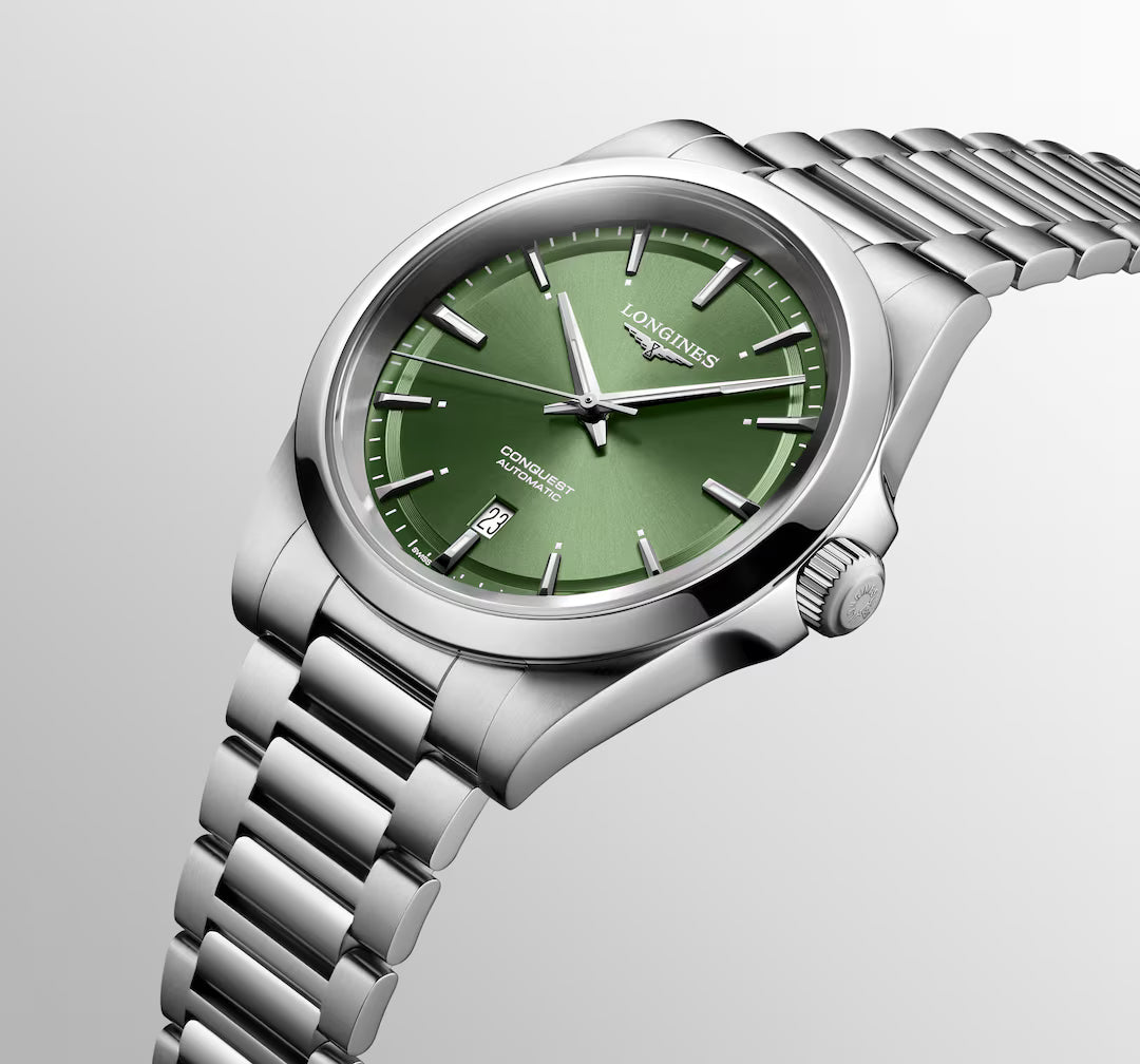 Longines Conquest Stainless Steel 41 MM Automatic Green Dial Watch L38304026