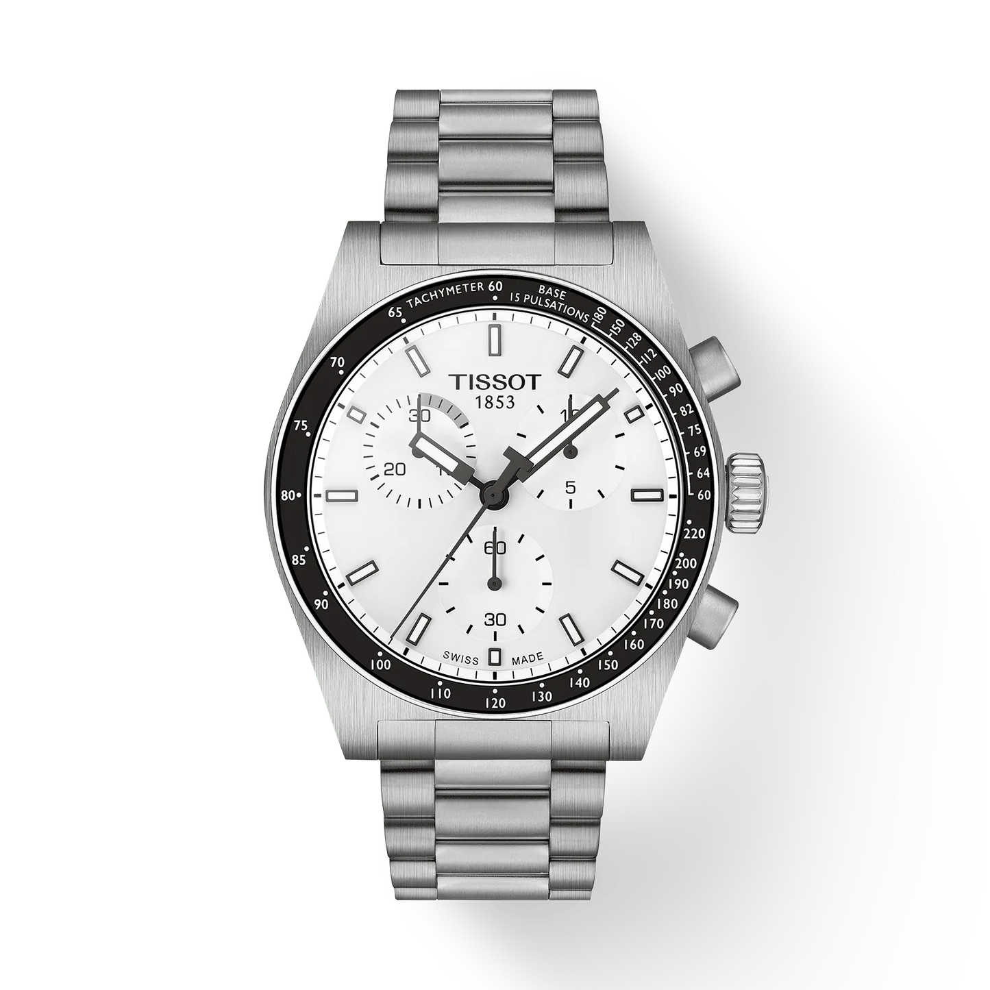 Tissot PR516 Chronograph Quartz 40 MM White Dial SS Watch T149.417.11.011.00