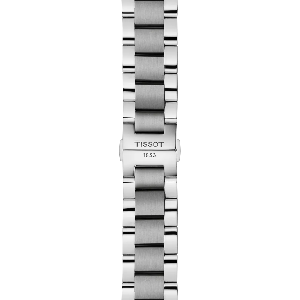 Tissot Chrono L 42mm blue dial quartz chronograph T116.417.11.042.00 - stainless steel bracelet close-up