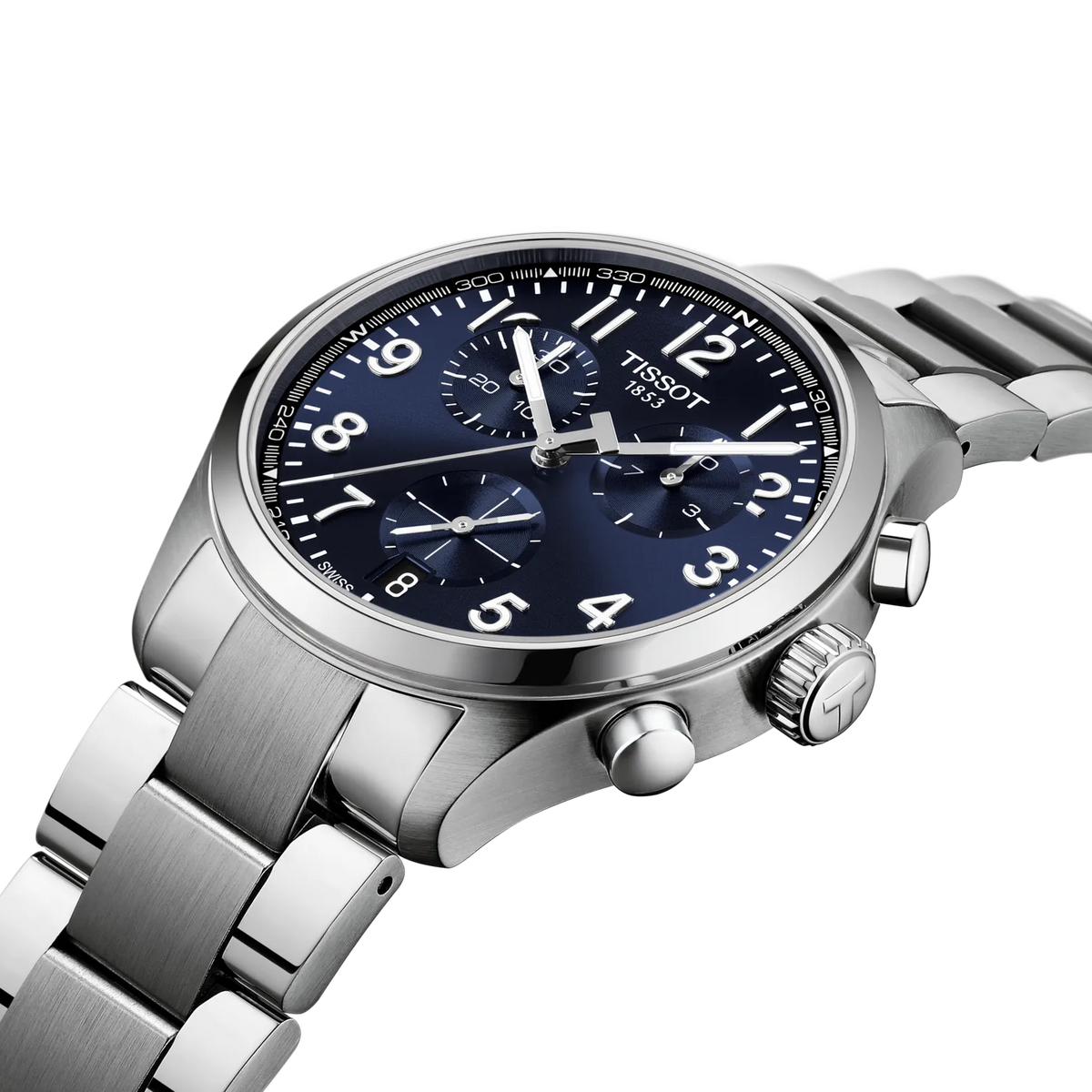 Tissot Chrono L 42mm blue dial quartz chronograph T116.417.11.042.00 - dial detail