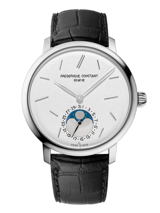 Frederique Slimline Moonphase Date LE Automatic 42 MM Silver Dial Watch FC-705SOC4S6