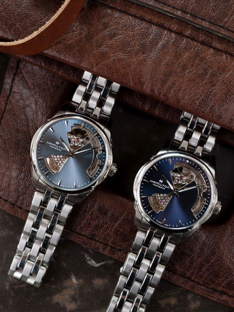 Hamilton Jazzmaster Open Heart Automatic 36 MM Blue Dial Watch H32215141