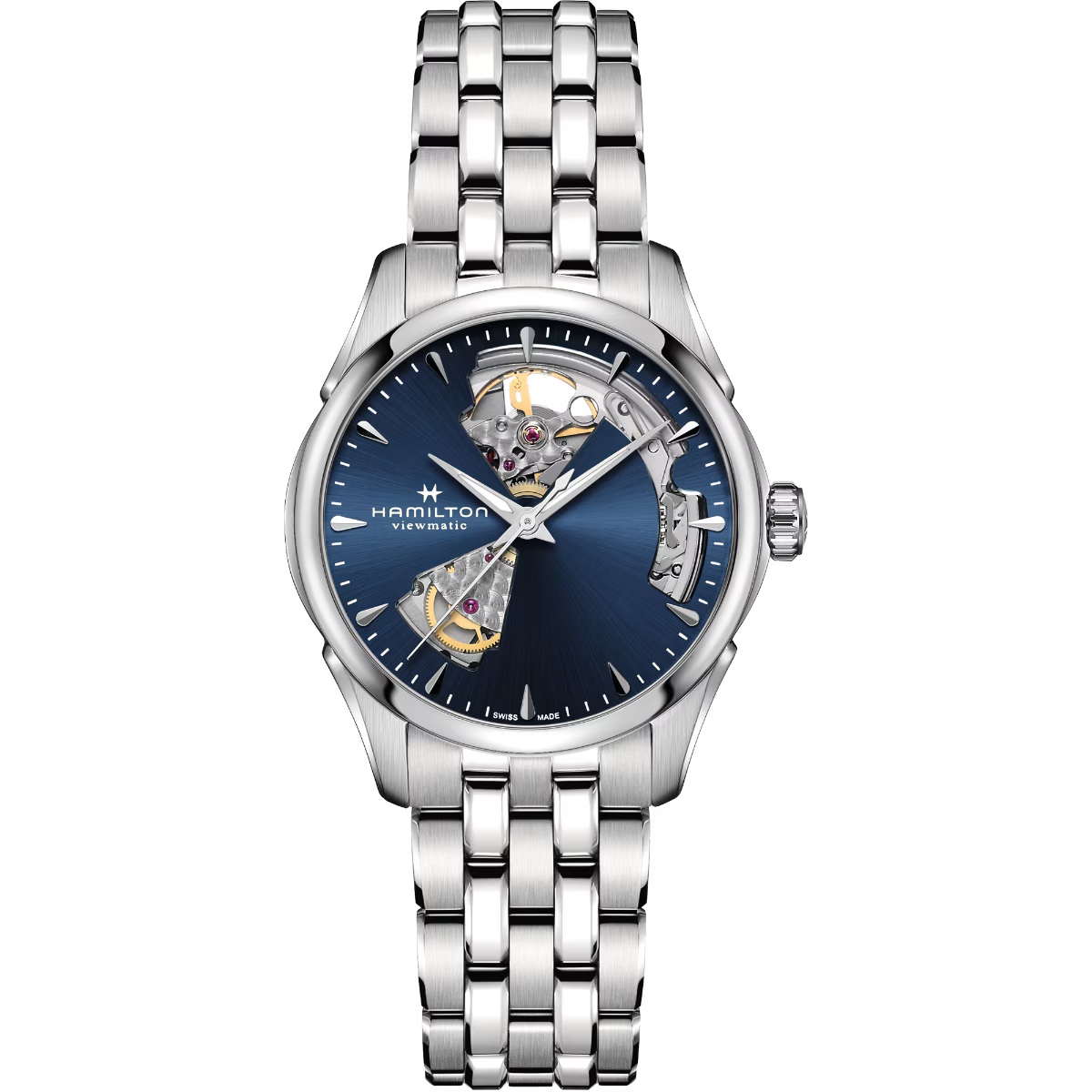 Hamilton Jazzmaster Open Heart Automatic 36 MM Blue Dial Watch H32215141