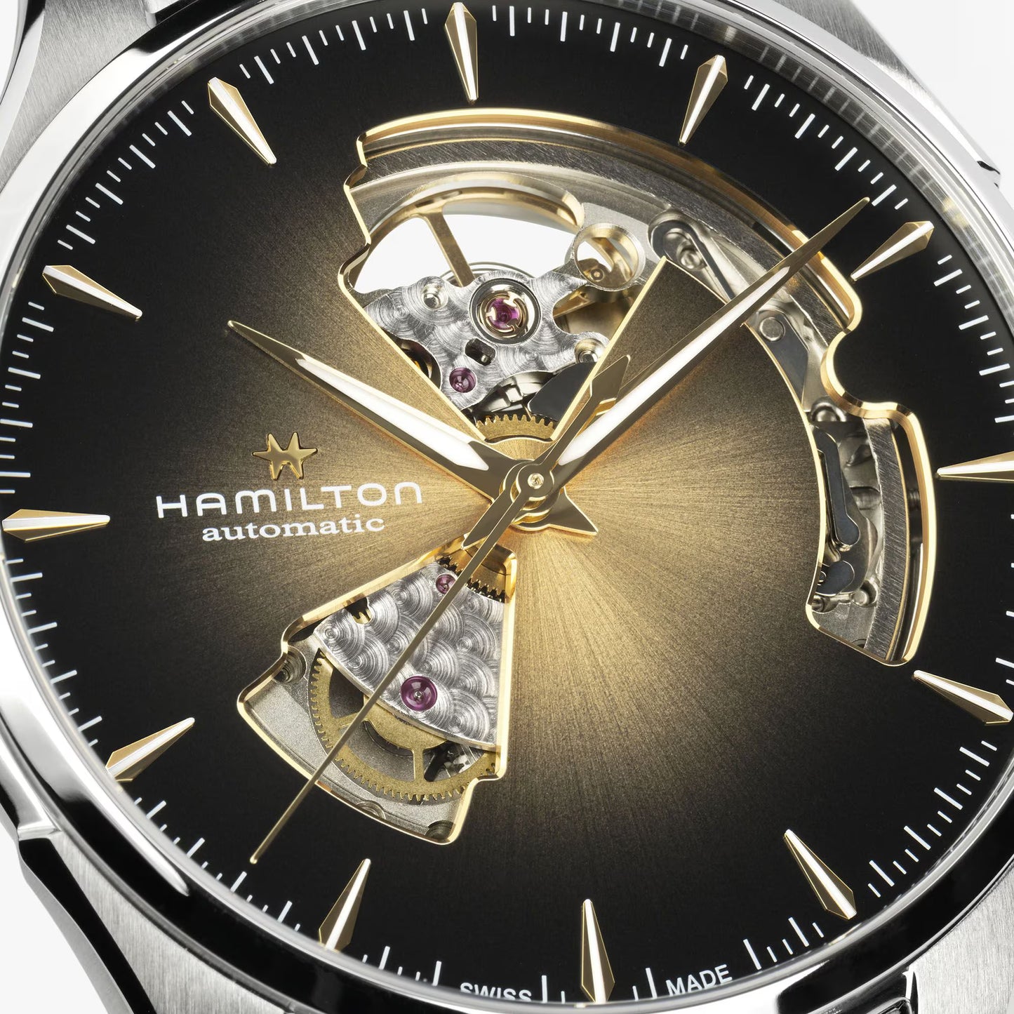 Hamilton Jazzmaster Open Heart Automatic 40 MM Sunray-brushed Dial Watch H32675501