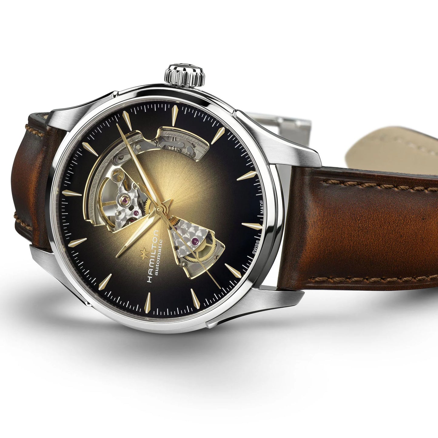Hamilton Jazzmaster Open Heart Automatic 40 MM Sunray-brushed Dial Watch H32675501