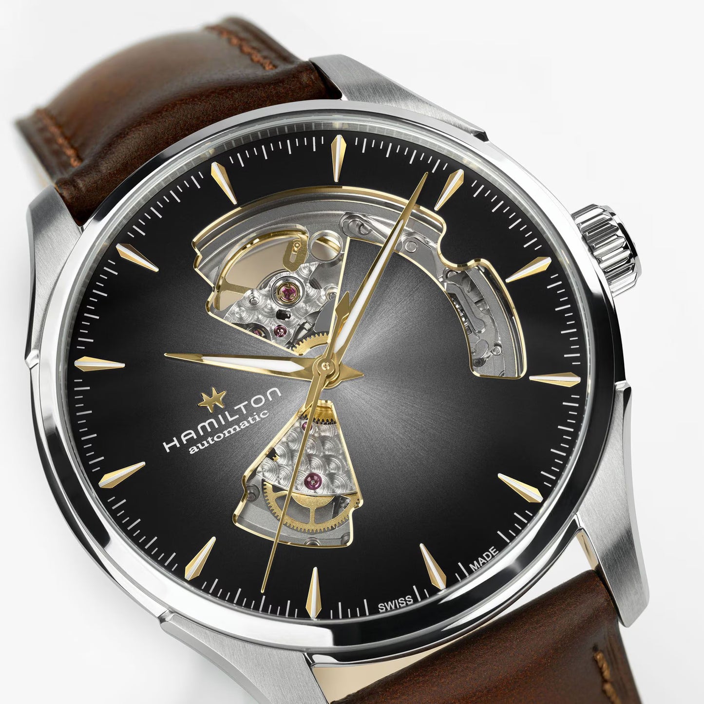 Hamilton Jazzmaster Open Heart Automatic 40 MM Sunray-brushed Dial Watch H32675581
