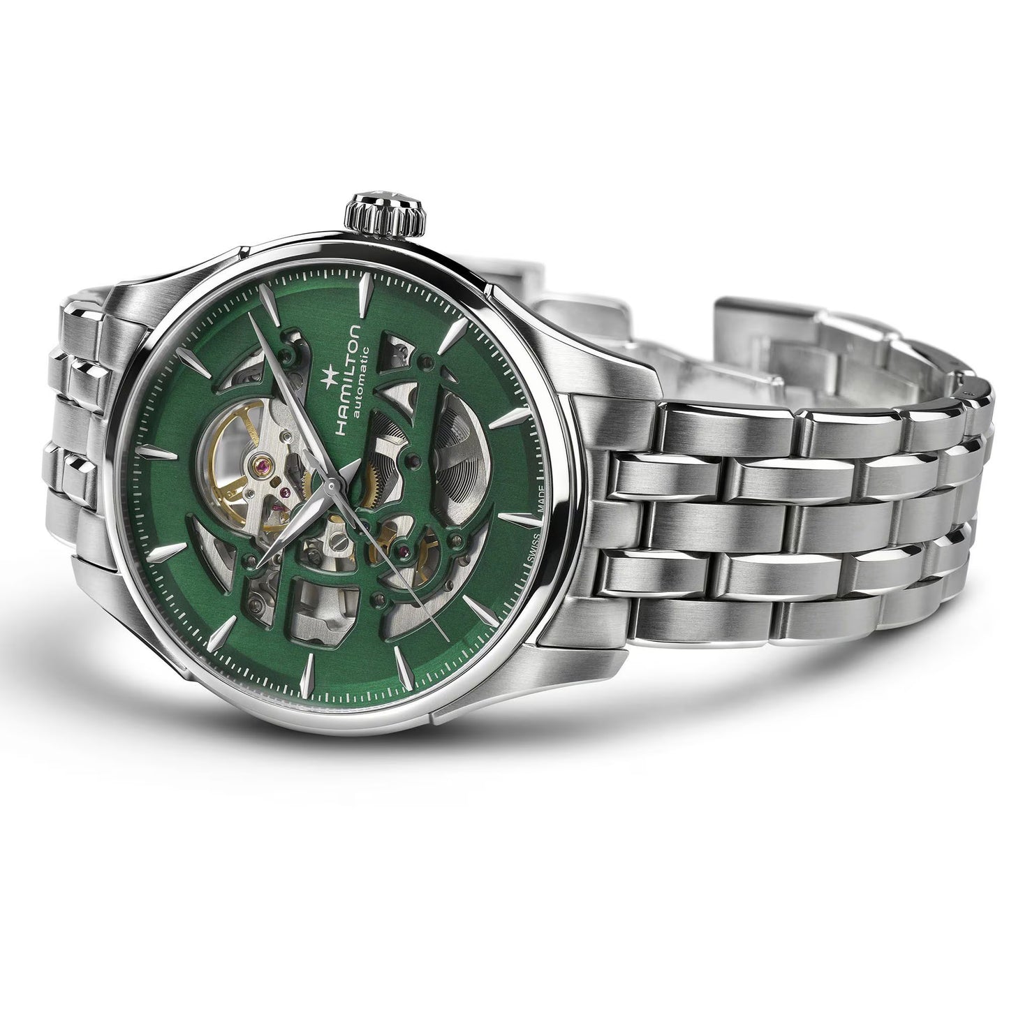 Hamilton Skeleton Automatic 40 MM Green Dial Watch H42535160