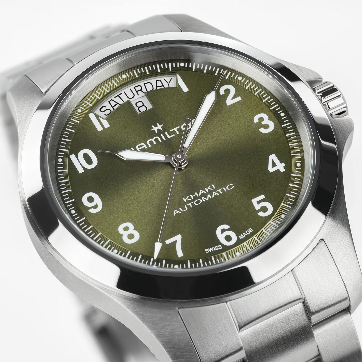 Hamilton Khaki Field King DAY-DATE Automatic 40 MM Green Dial Watch H64475160