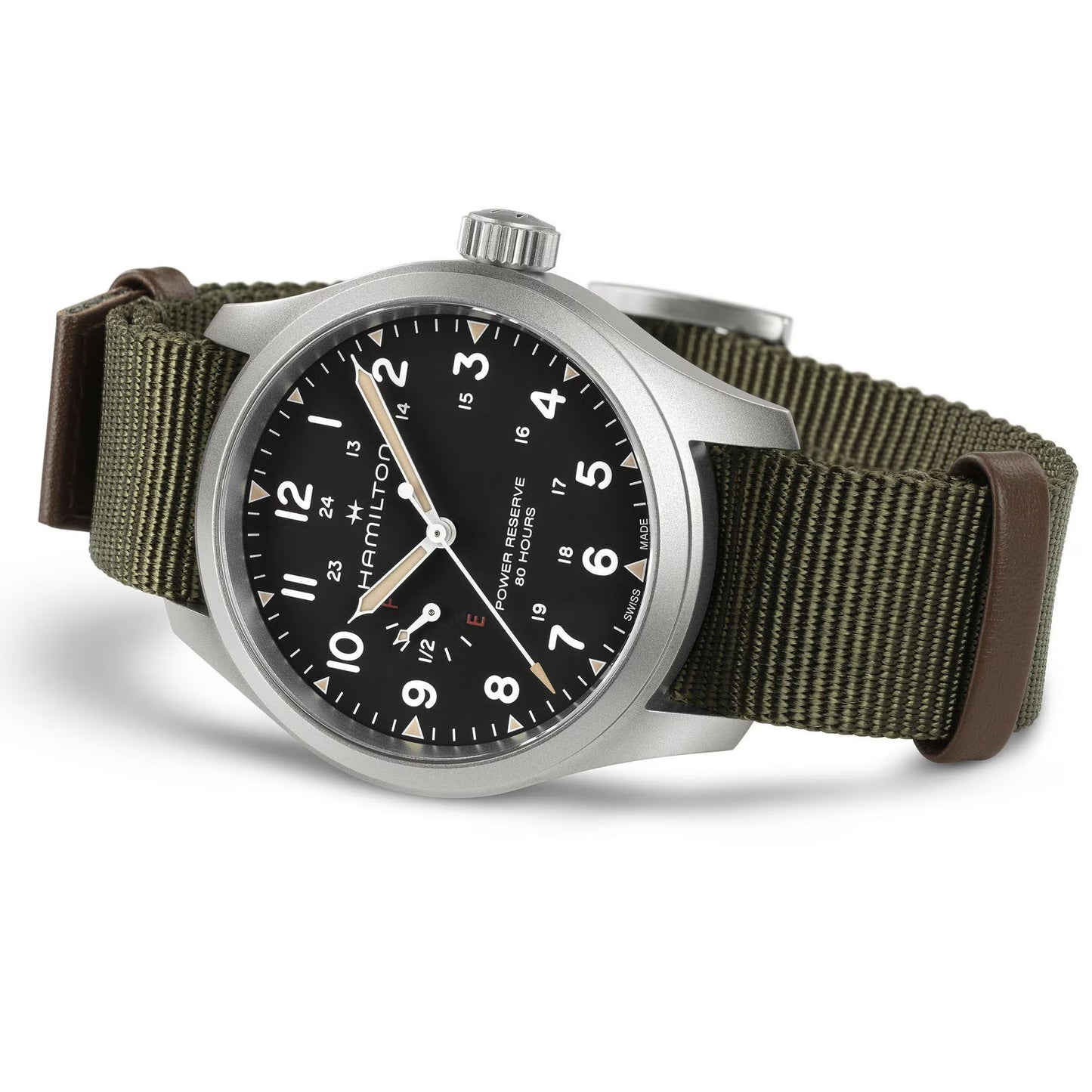 Hamilton Khaki Field Mechanical 40 MM Automatic Textile Strap Black Dial Watch H69509930