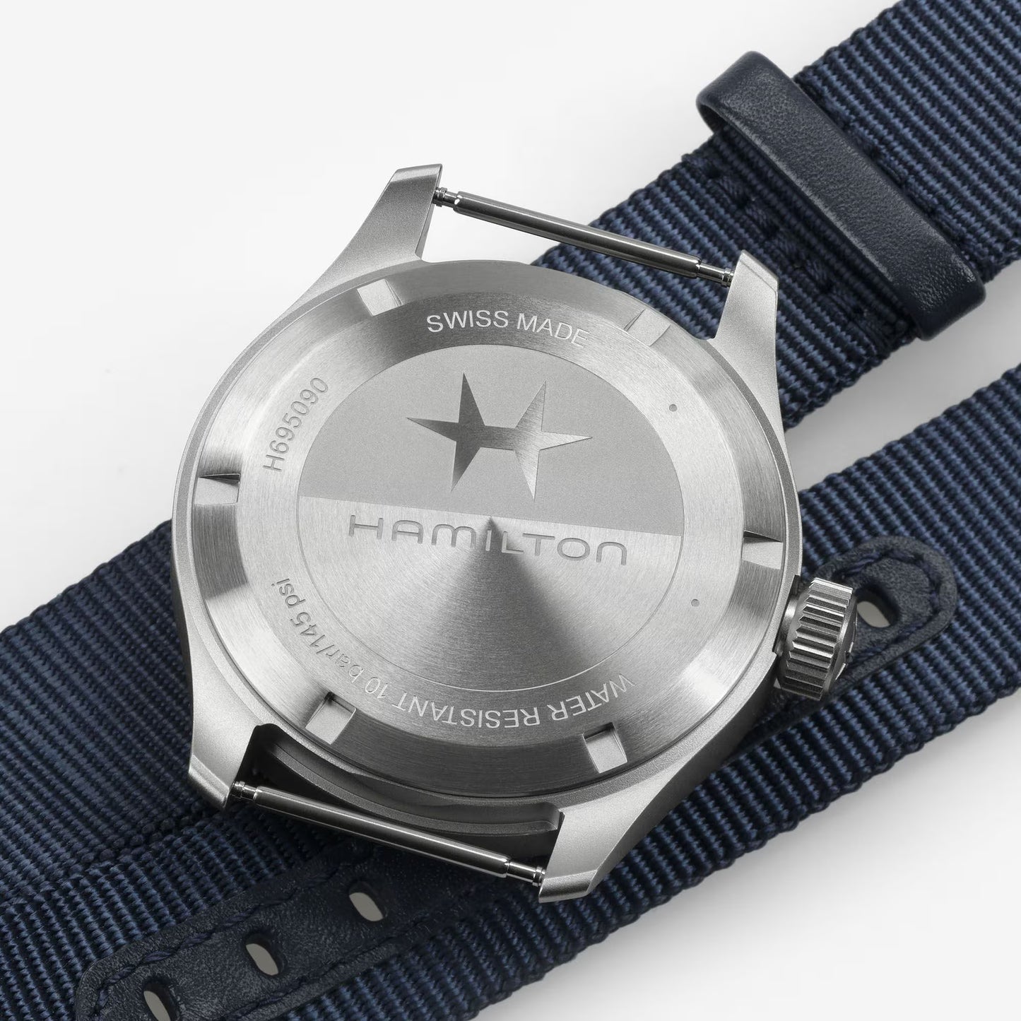 Hamilton Khaki Field Mechanical 40 MM Automatic Textile Strap Blue Dial Watch H69509940