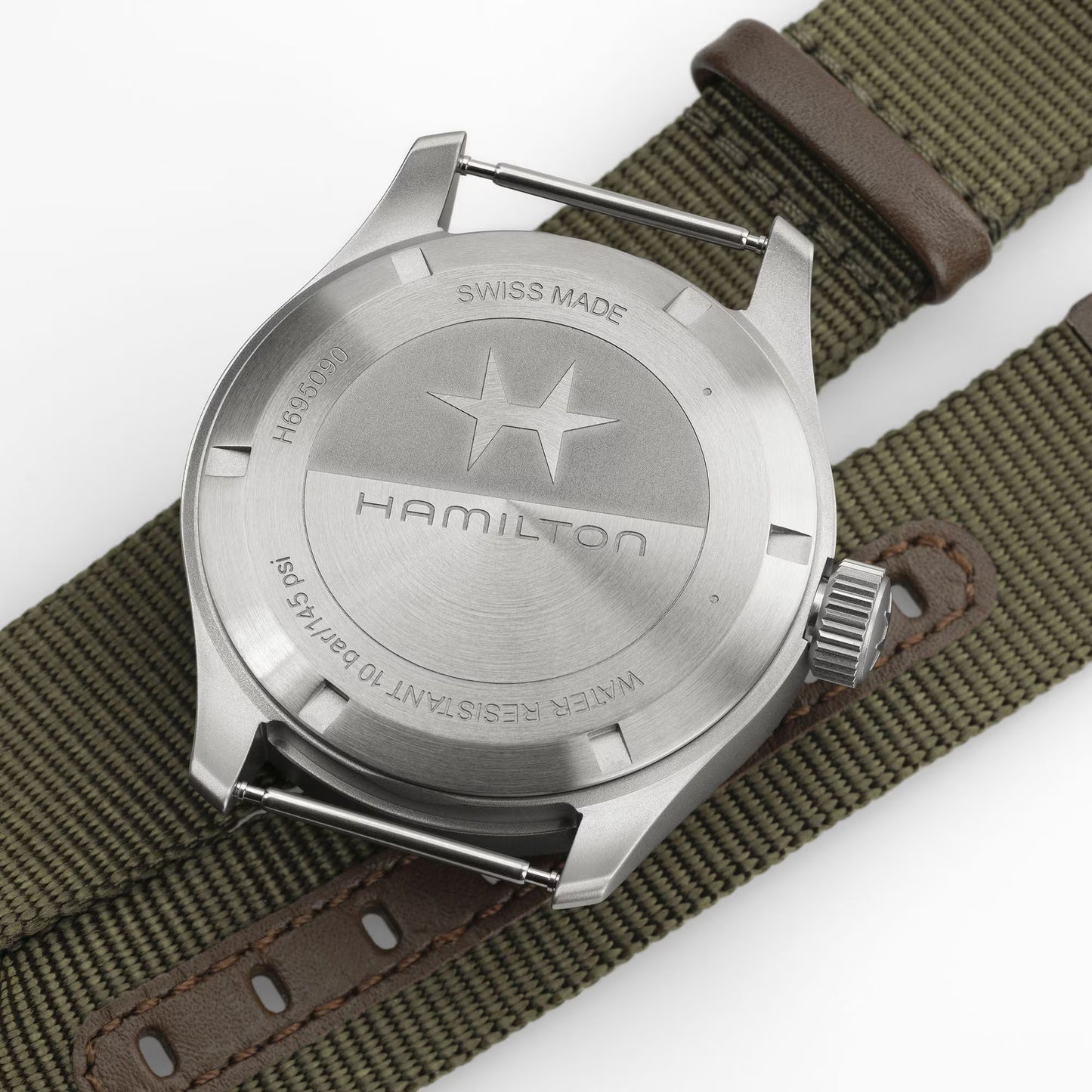 Hamilton Khaki Field Mechanical 40 MM Automatic Textile Strap Green Dial Watch H69509960