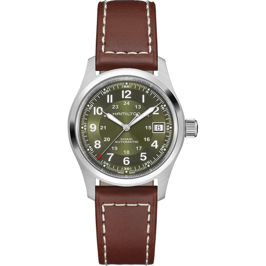 Hamilton Khaki Field Automatic Stainless Steel 38 MM Green Dial Watch H70455560