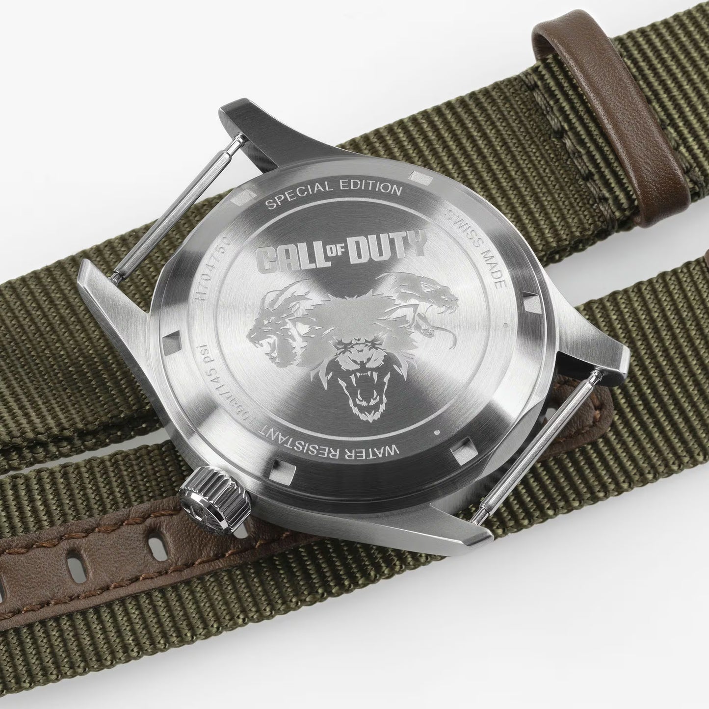 Hamilton Khaki Field x Call of Duty LE 38 MM Automatic Textile Strap Black Dial Watch H70475930