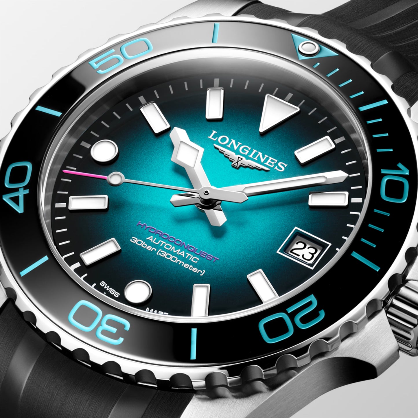 Longines Hydroconquest 2026 COMMONWEALTH GAMES 39 MM Automatic SS Teal Gradient Lacquered Dial Watch L37794099