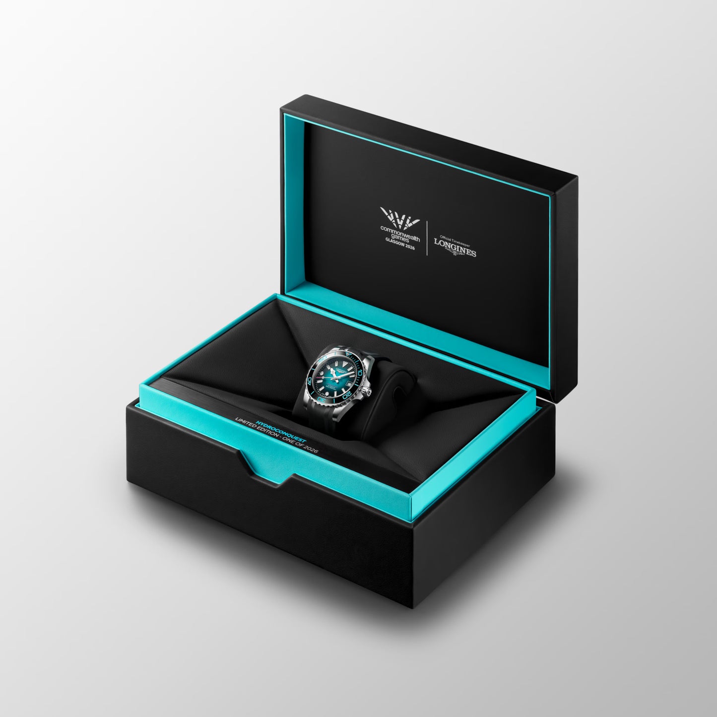 Longines Hydroconquest 2026 COMMONWEALTH GAMES 39 MM Automatic SS Teal Gradient Lacquered Dial Watch L37794099
