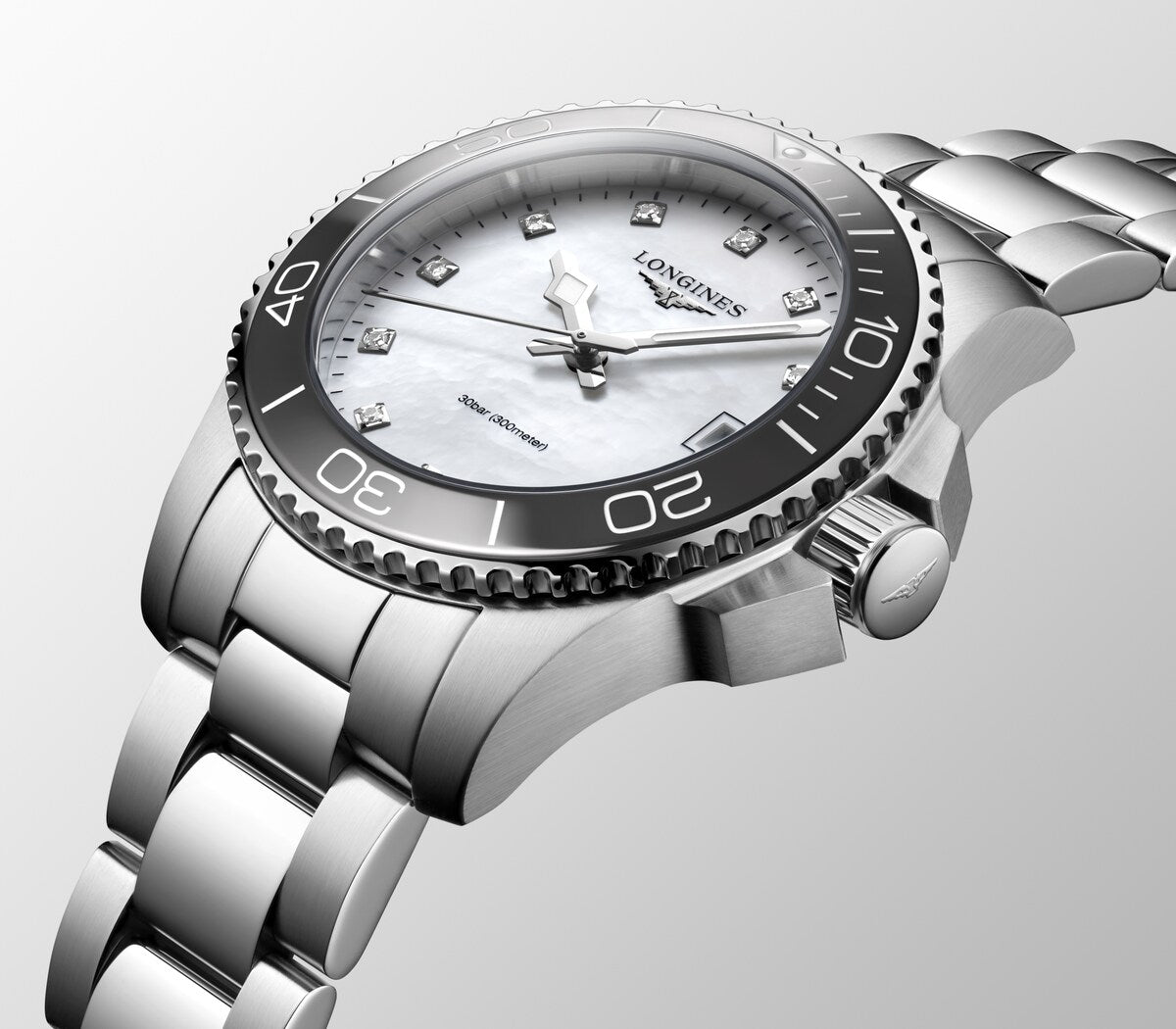 Longines Hydroconquest 32 MM Quartz SS White Dial Watch L33704876