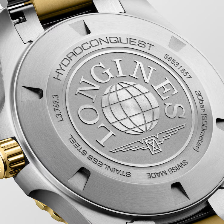Longines Hydroconquest 42 MM Quartz SS Black Sandblasted Dial Watch L37693567