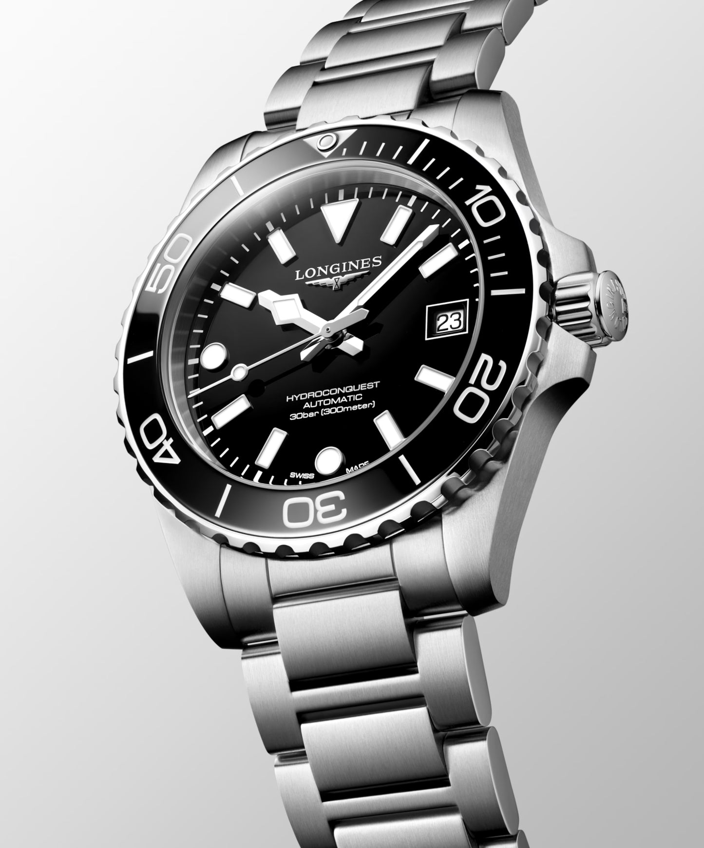 Longines Hydroconquest 39 MM Automatic SS Black Dial Watch L37794566