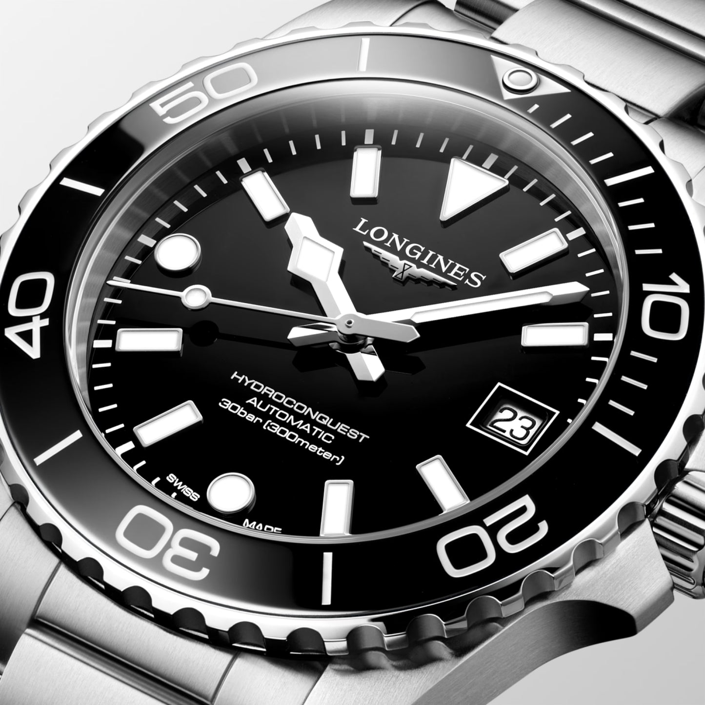 Longines Hydroconquest 39 MM Automatic SS Black Dial Watch L37794566