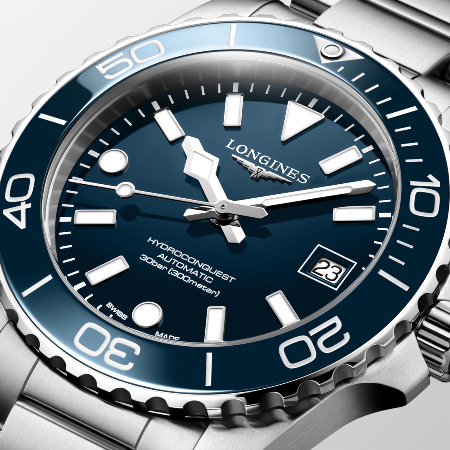 Longines Hydroconquest 39 MM Automatic SS Blue Lacquered Dial Watch L37694966