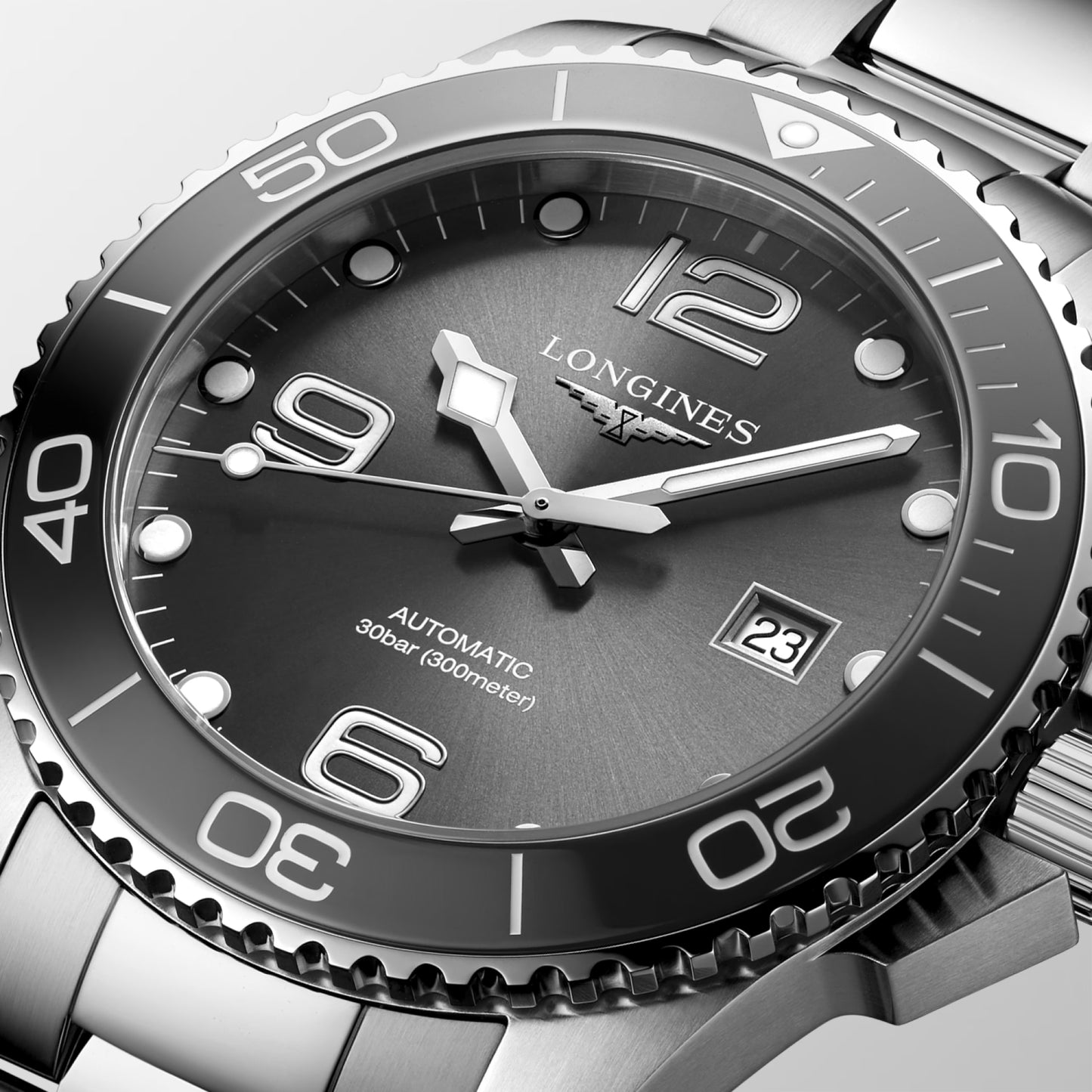 Longines Hydroconquest 43 MM Automatic Stainless Steel Grey Dial Watch L37824766
