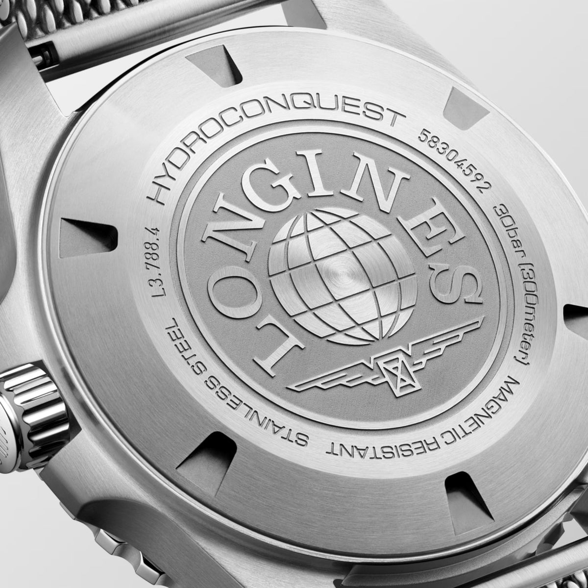 Longines Hydroconquest 42 MM Stainless Steel and ceramic Bezel Black Dial Automatic Watch L37884706