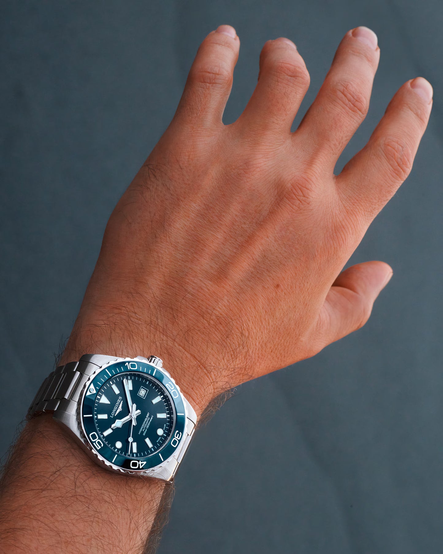 Longines Hydroconquest 42 MM Automatic SS Blue Lacquered Dial Watch L37884966