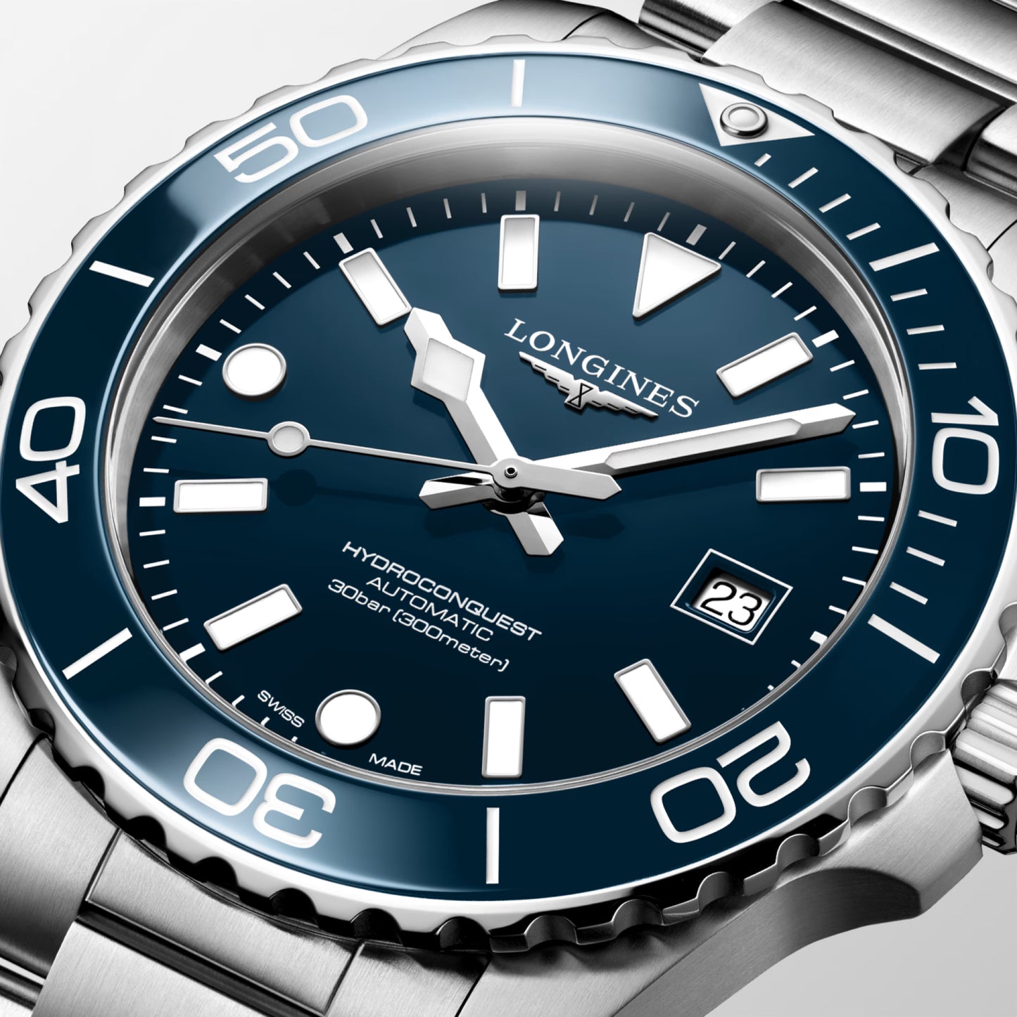 Longines Hydroconquest 42 MM Automatic SS Blue Lacquered Dial Watch L37884966