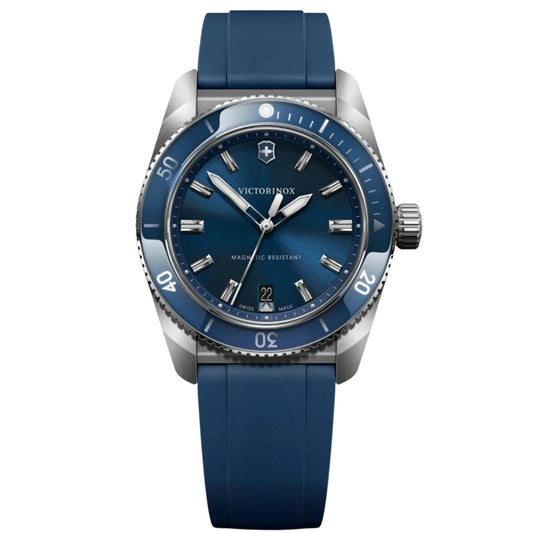 Victorinox Maverick 39mm Blue Dial Blue Rubber Watch 242094