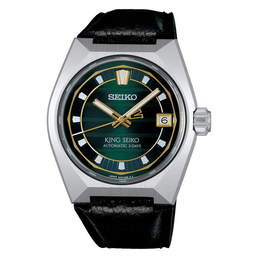 King Seiko VANAC 41 MM Stainless Steel Automatic Green Dial Watch SLA095J1
