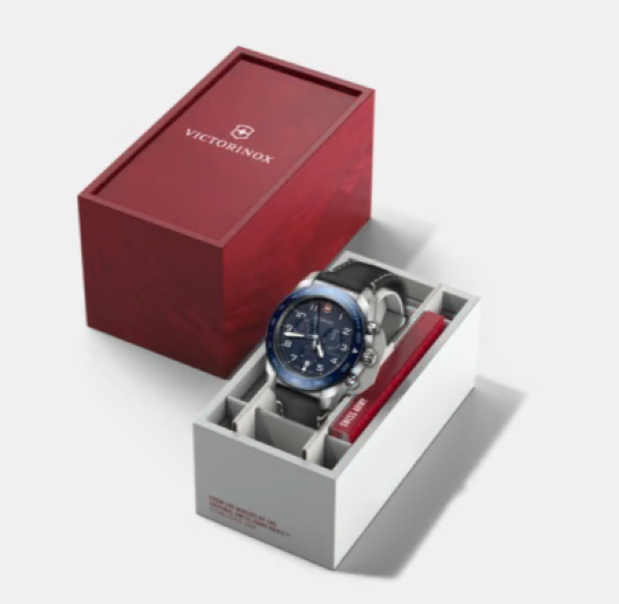 Victorinox Swiss Army Chronograph 42 MM Stainless Steel Blue Dial Watch 242047